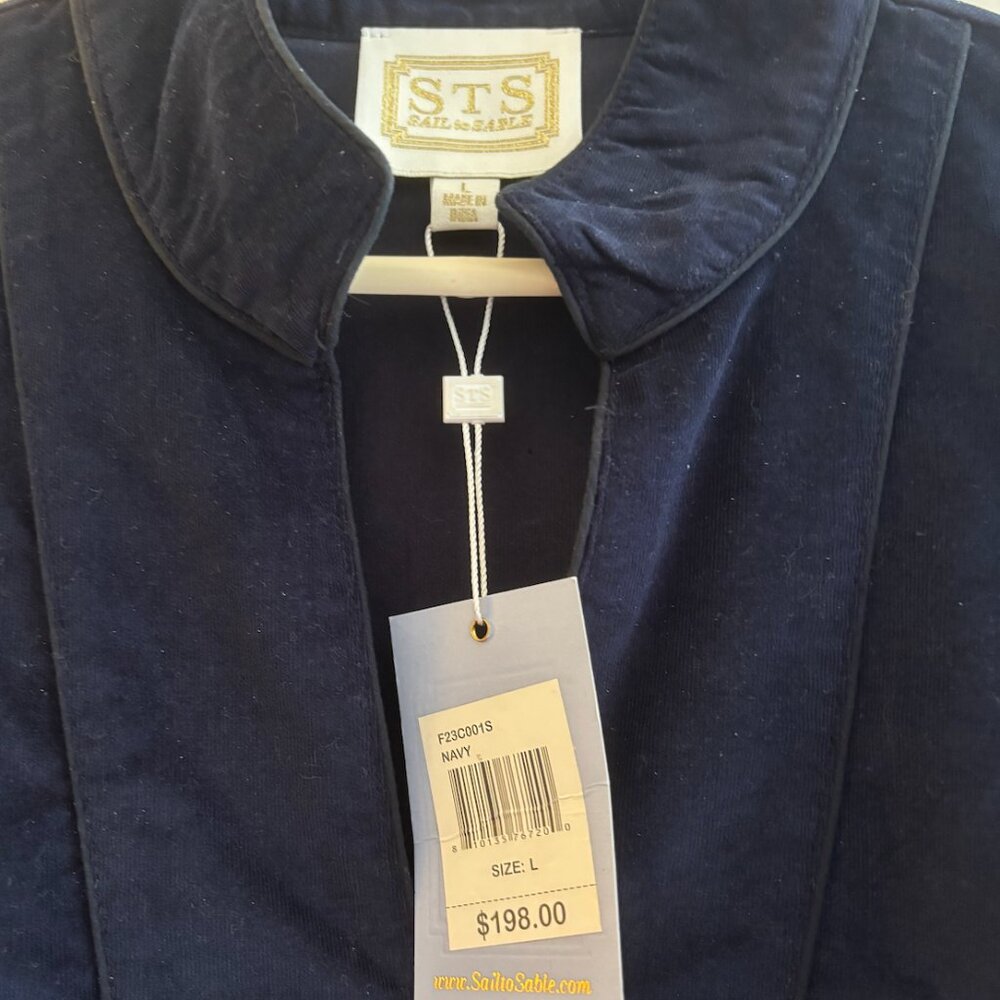 STS Sail‎ To Sable Corduroy Tunic Dress Navy TUnic Dress Large NWT